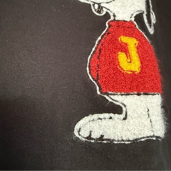 Peanuts “Joe Cool” Black Crewneck Sweater with Snoopy Design - Picture 4 of 9